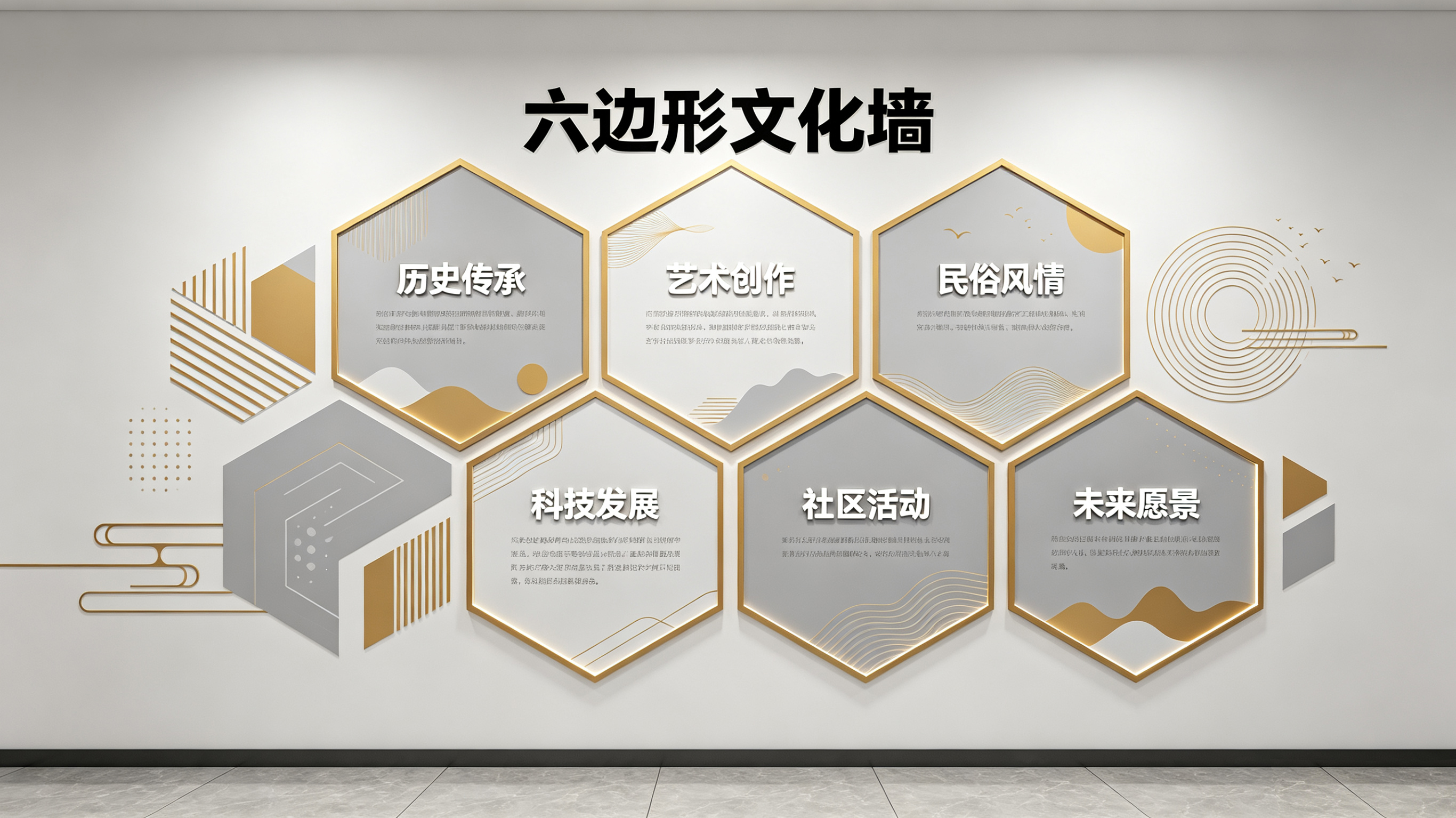 普洱企业文化墙 | 六边形信息美学